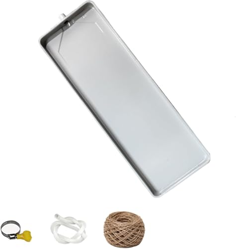 Bandeja de drenaje con tubo para condensado central de aire acondicionado, bandeja galvanizada universal con orificio de drenaje para sistema dividido de CA