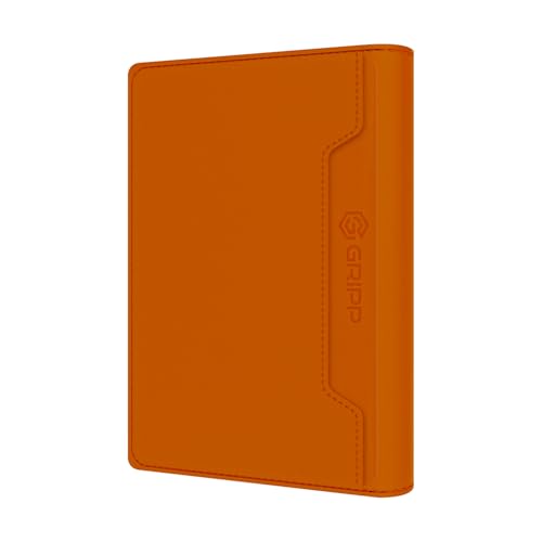 Image of GRIPP Mag Pocket Wallet Card Holder Compatible with Mag-Safe for iPhone 17 /16 /15 /14 /13 /12 Series & All Mag-Safe Phone Cases, Premium Leather, Strong Magnetic Alignment - Orange