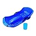 Aosekaa Toboggan Snow Sled Sand Skiing Sled for 2 Sledders Heavy Duty Downhill with Double Brakes Grass Sled Grass Sledding Board, Blue