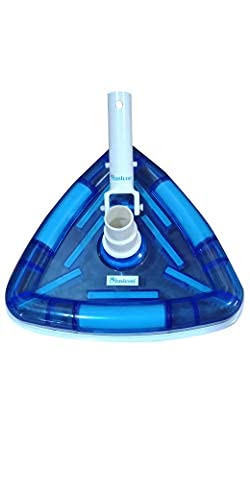 POOLX Deluxe Triangular Transparent Vacuum for Liner/Concrete/Vinyl Pool Suction Cleaning Head