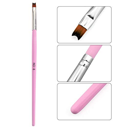 HJ-NB001 UV-Gel-Nagellack, für Zeichnungen, Halbmond-Form, Smile-Linie, Maniküre-Pinsel, Nagelkunst-Werkzeuge, Pink, 1… – Bild 3