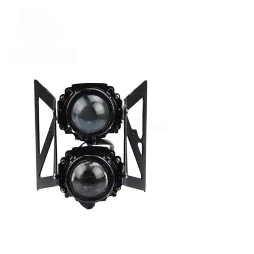 Pare-vent de moto avec phare double et support projecteur boîtier saleté