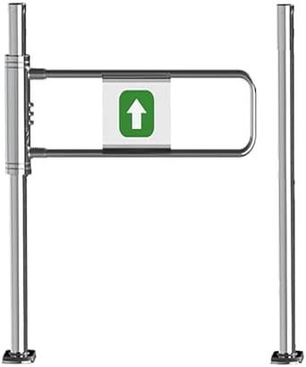 One-Way Metal Swing Safety Gate for Yards & Warehouses, Self-Closing Door (Right, 110cm/43.3in) - Durable Outdoor Barrier for Secure Access & Child Safety