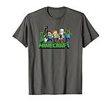 Minecraft Unisex-Adults Kids T-Shirt, Skeleton, Grey, Small, Short Sleeve, Crew Neck, Modern, Graphic Design, Lightweight