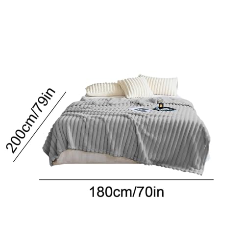 Couverture réversible douce plaid chaud anti-froid pour salon - 7