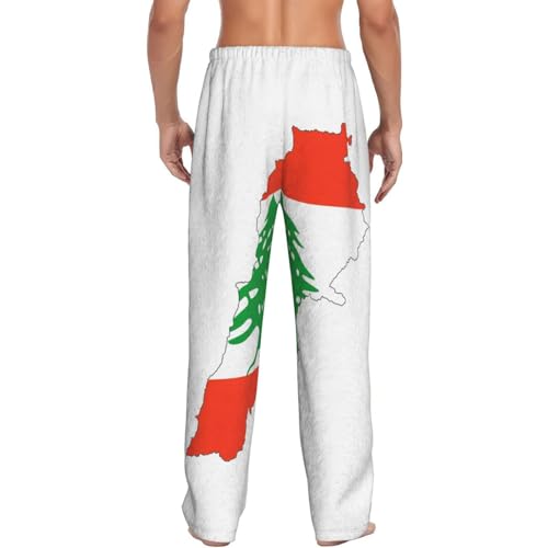 Bas de pyjama homme motif Liban en micropolaire premium texturée