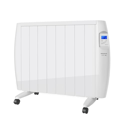 Taurus - Emisor Térmico WIFI Malbork Connect 1500W | 3 Modos + Temperatura Ajustable | Ruedas + Soporte | Radiador Eléctrico APP Alexa Google Home | Apto Baños IP24 | Pantalla LCD | 15m2 | 58x77.5x8