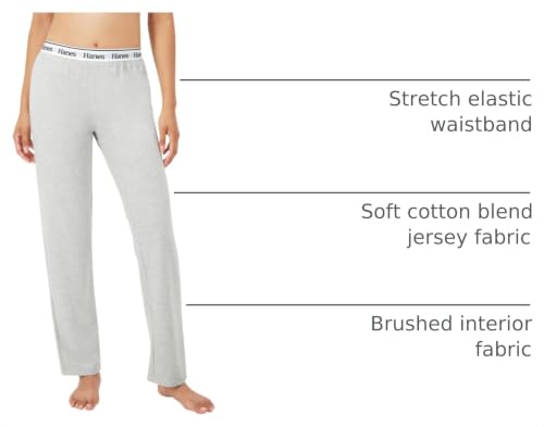 Image of Hanes Women's Originals Lounge Pants, Comfywear Sleep Pants for Women, Straight Leg Loungewear Pants
