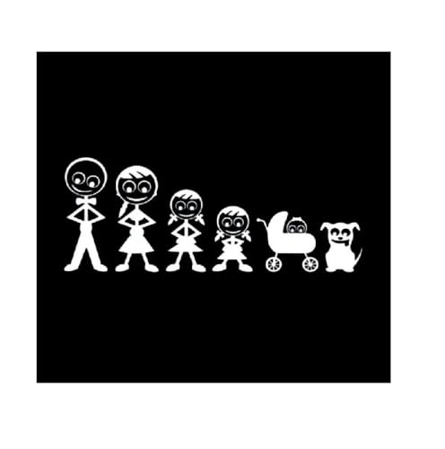 Décalcomanie voiture famille en vinyle résistant sticker vitre arrière et pare-chocs