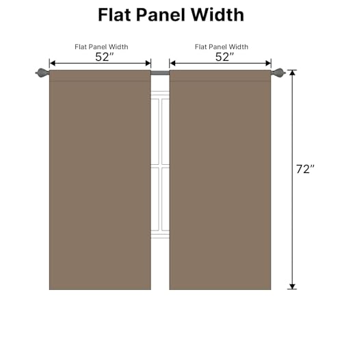 Image of H.VERSAILTEX Blackout Curtains Thermal Insulated Window Treatment Panels Room Darkening Blackout Drapes for Living Room Back Tab /Rod Pocket Bedroom Draperies (2 Panels, Macchiato, 52 x 72 Inch)