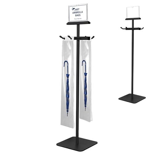 Montex Wet Umbrella Stand with Free 200 Plastic Umbrella Bags and Holder