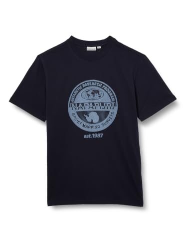 Image of Napapijri Sireon Short Sleeve T-Shirt Navy Blue