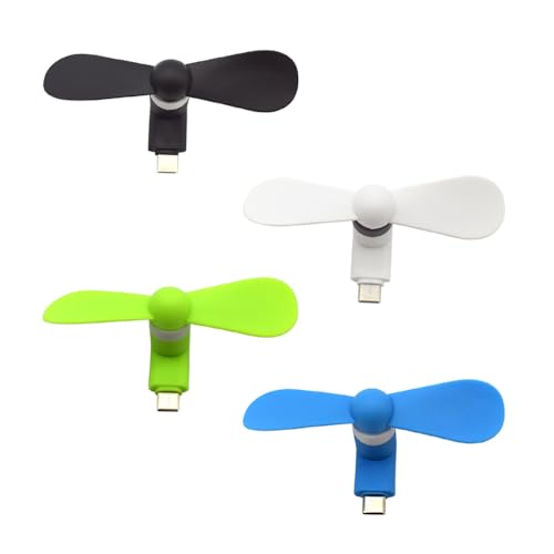 ULBTER USB Type C Mini Mobile Phone Fan for Apple iPhone 17/17 Pro/17 Pro Max/17 Air/16/16 Pro max/16 Plus / 15/15Pro Max/15 Plus Not for iphone 14 13 12 11 X and More Cool Fan