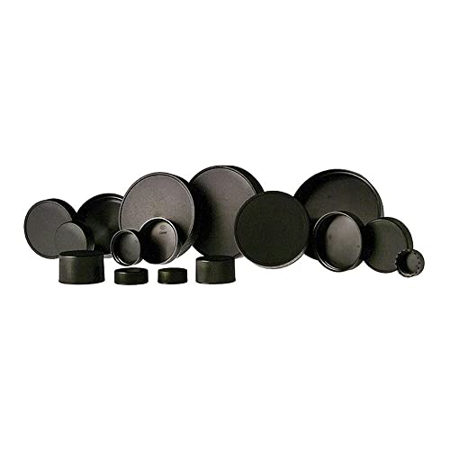 Qorpak Cap-00333 22-400 Black Ribbed Polypropylene Unlined Cap (Pack Of 500) #TOP9