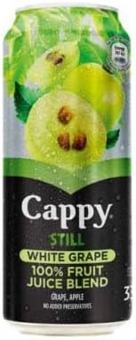Cappy 100% Still White Grape Flavoured Fruit Juice Blend 300 ml (Pack of 24)