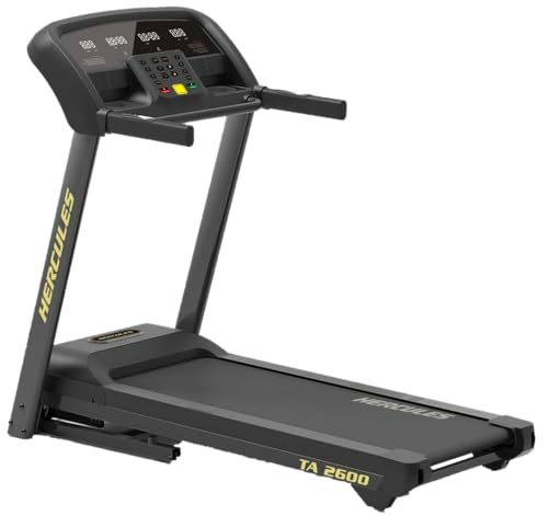 Image of Hercules Fitness TA2600 Treadmill | Max User Weight 130 Kgs | 4.0 HP AC Motor | 15 Level AUTO Incline | Bluetooth MP3 Player Available | Max Speed 18 Km /Hr
