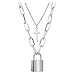 Colgante Collar Personalidad Punk Hip Hop Diez Personaje Estante Cerradura (con Llave) Collar De Doble Capa Cadena De Suéter Forma De Y Collar Largo Puede Ser Usado Tanto Por Hombres Como Por Mujeres