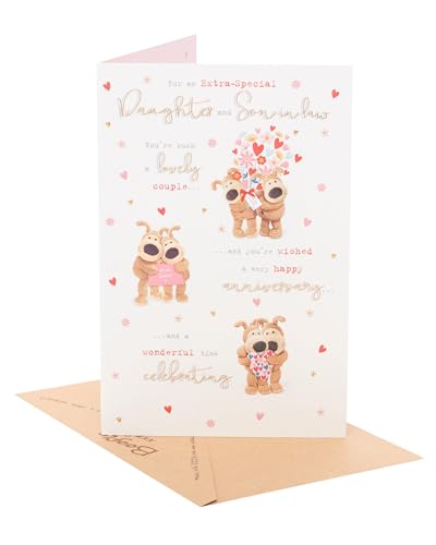 Boofle | Wedding Anniversary Card for Daughter & Son-in-Law | Cute Design