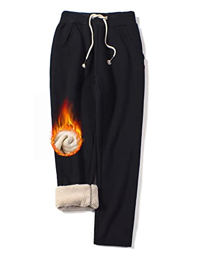 Gihuo Women's Winter Warm Sherpa Lined Sweatpants Fleece Pants