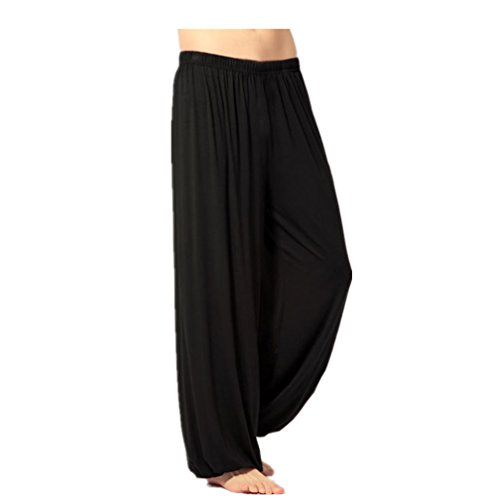 WEINISITE Yoga pantalones Entrenamiento Pantalones para Hombre (Negro, XXXL)
