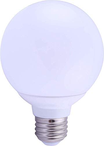 6 Pack LED G25 Vanity Globe Light Bulbs - DIMMABLE - 6W (40 Watt Equivalent) Daylight (5000K) Shatter Resistant Energy Star E26 Base 450 Lumens