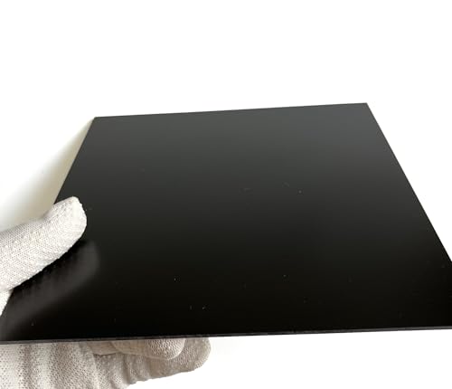G10 Fiberglass Garolite 3D Printer Build Surface Plate Semi-Flexible Sheet 220mm/8.66"(Black Color)