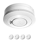 Ei Electronics Ei650 Rauchwarnmelder, Rauchmelder im 4er Set, Stand-Alone-Gerät mit Batterie für 10 Jahre, Testsieger Stiftung Warentest, weiß