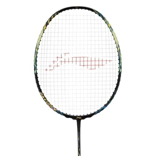 Image of Li-Ning AXForce 100 Badminton Racquet - 4U G5, Unstrung | Power-Loaded Attack Frame | Black /Gold | for Professional & Advanced Offensive Players