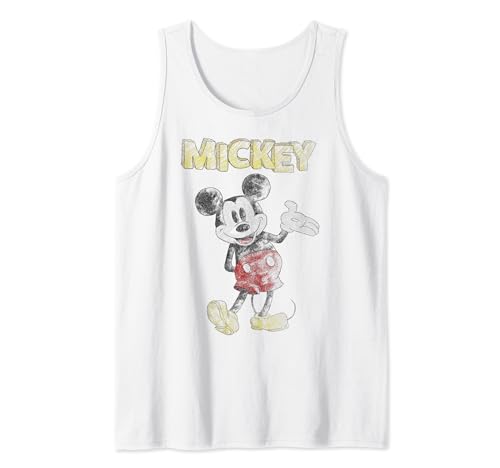 Débardeur Mickey Mouse Sketch Portrait Disney en coton pour été