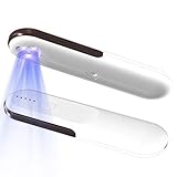 Viajes luz UV-C Mini desinfectante antibacteriano desinfección de la lámpara de la lámpara 99% matar el moho, bacterias, virus y ácaros del polvo (2pack)