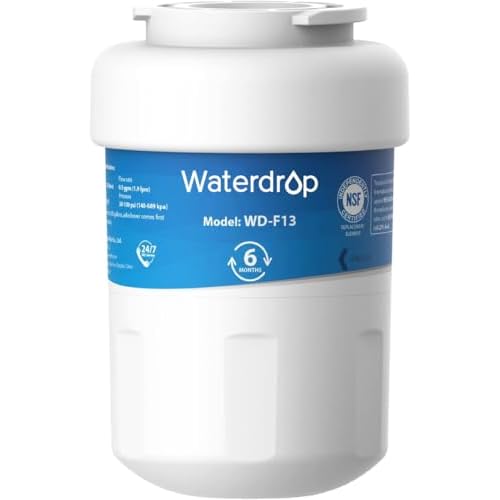 Waterdrop WD-F13 Water Filter, Replacement for GE® SmartWater® MWF®, MWFINT, MWFP, MWFA, GWF, HDX FMG-1, Kenmore® 9991, GSE25GSHECSS, WFC1201 1 Count (Pack of 1)