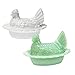 WGP Mosser Glass Hen Candy Dish, Vintage Style Covered Candy Bowl with Lid, 6 Inch, Jadeite Green Opaque Glass