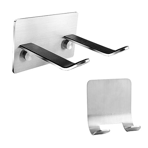 BESTYASH Sturdy Wall-mounted Hair Dryer Bracket Self Adhesive Hair Dryer Holder Stand Modern Design Easy to Install Keep Bathroom Tidy