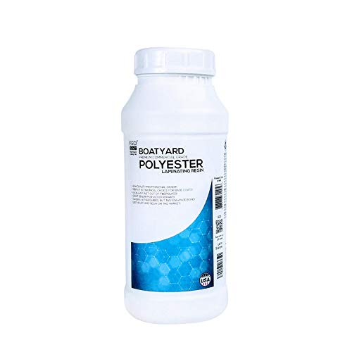 FGCI Boatyard Polyester Laminating Resin 1 Quart Kit with MEKP Hardener Clear Fiberglass Resin for Boat Repair and Small Layup Projects Made in the USA