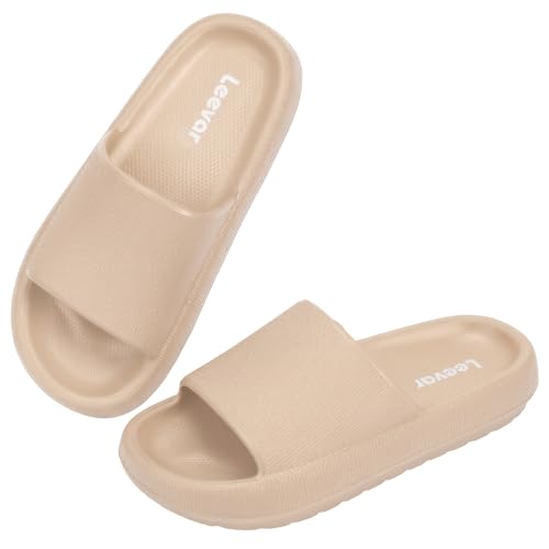 Image of Leevar Cloud Slides for Women and Men - Soft, Comfy, Relax Cloud Slippers, Thick Sole, Non-slip Slides for Men, Easy to Clean, Shower, Swimming, Beach, Indoor and Outdoor Slides for Men