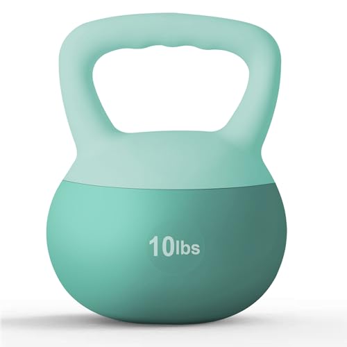soges Soft Kettlebell,Strength Training Kettlebell, Multi-Functional Wide Handle Soft Kettlebells, Filled with Iron Sand, Mint