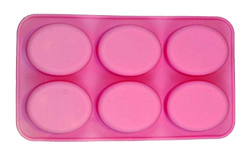 POPBLOSSOM 2 Pack X Oval Shape Homemade Soap Mold Chocolate DIY Tray Mould Silicone Party Maker