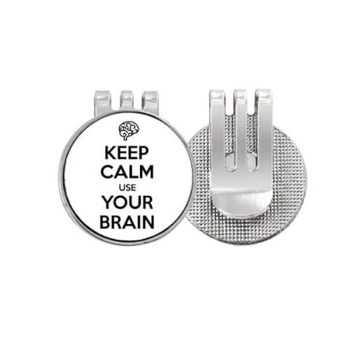 Clip magnétique en émail Keep Calm And Use Your Brain pour vêtements