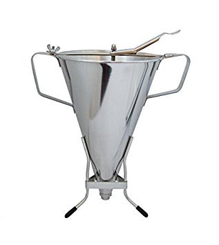 De Buyer Embudo de pistón profesional automático 3354.50, acero inoxidable, color plateado