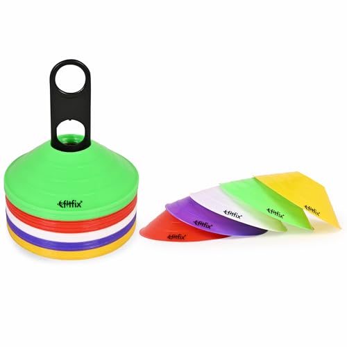 Image of Fitfix Disc Cones Set |Space Marker| - Soccer Cones for Training, Football, Kids, Sports, Field Cone MarkersPro Disc Cones Set |Space Marker| - Footbal Field Cone Marker