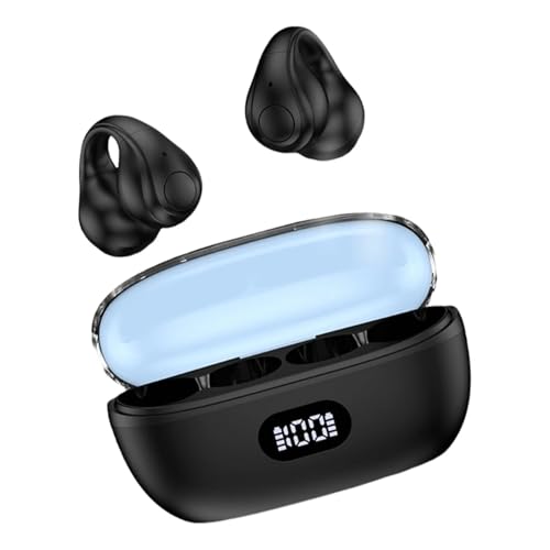 GZLMMY Cuffie aperte senza fili, con controllo touch intelligente, con clip e cancellazione del rumore, per gli appassionati di corsa e fitness (nero)