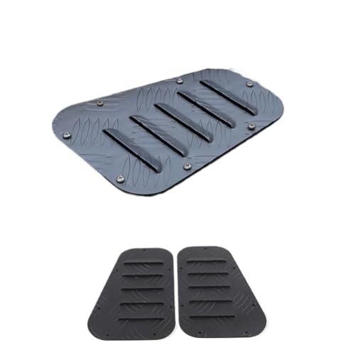 Cubierta de ventilación de capó de aluminio compatible con Land Rover Defender 2004-2018 3