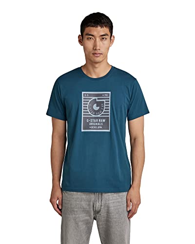 G-Star Raw Boxed High Density Graphic T-Shirt, Camisetas Para Hombre, Azul Nitro D21645-336-1861 , S G-Star Raw Boxed High Density Graphic T-Shirt, Camisetas Para Hombre, Azul Nitro D21645-336-1861 , S