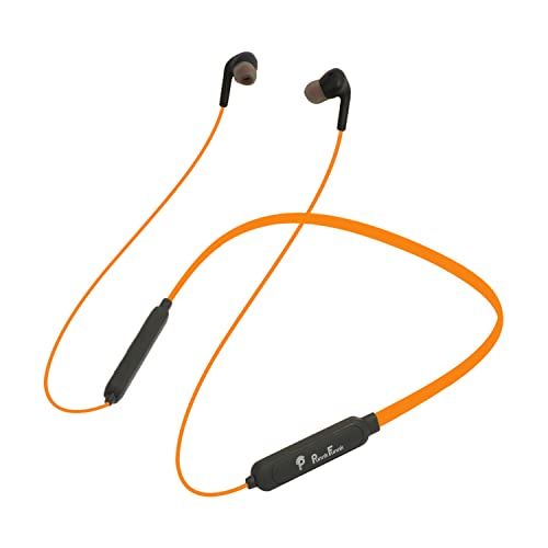 Image of PunnkFunnk PF100 in-Ear Bluetooth Neckband with Up to 12Hrs Playback, Boom Mic & Bluetooth v5.0, Voice Assistant Wireless Earphone (Orange)