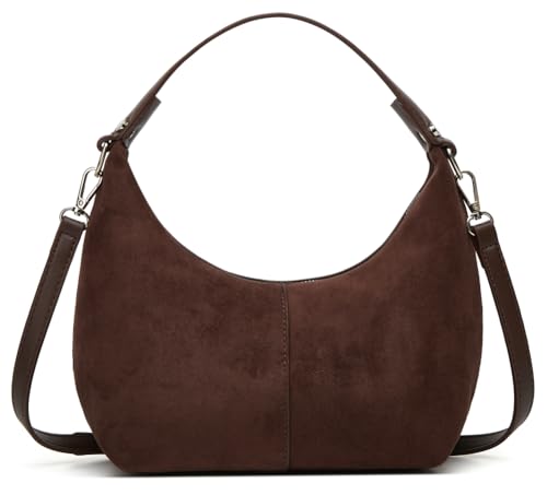 Bolso cruzado retro de gamuza para mujer miniatura 1