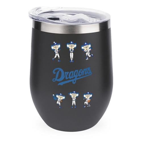ワインタンブラー 中日ドラゴンズ 野球応援 卵殻カップ タンブラー 350ml U字型 コーヒーカップ 蓋付き ステンレス製 魔法瓶 保冷 保温 水筒 直飲み 応援グッズ プレゼント
