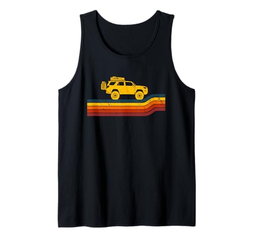 Overland Atlas Retro Runner Tracks 4x4 Offload Camping Tank Top