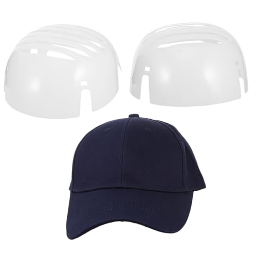 DEARMAMY Berretto Da Baseball Con Inserti Antiurto in Pe 3 Pezzi, Cappellino Da Lavoro Con Protezione Testa, Accessori Sicurezza Industriale Per Uso Quotidiano