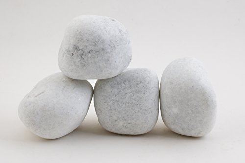 Image of Pebbles - Crystal White Decorative, Landscaping and Garden Stone 5 Kg - 3 inch-5 inch