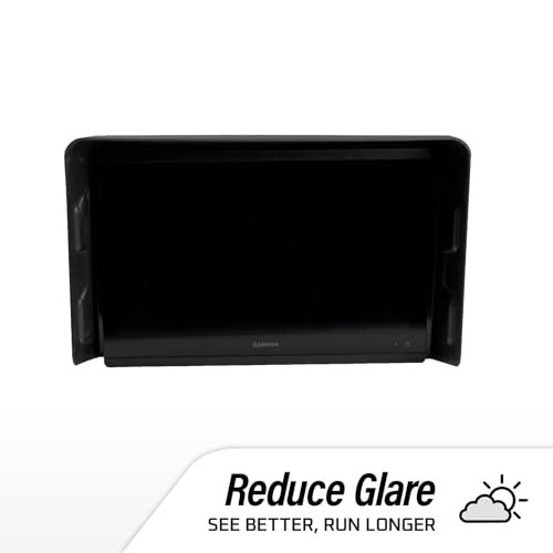 Image of BerleyPro Garmin Fish Finder Visor - Sun Cover & Glare Reduction - Fits Echomap UHD /UHD2 /Ultra, GPSMAP, Striker, Echomap Chirp & More - CNC Machined ASA Plastic